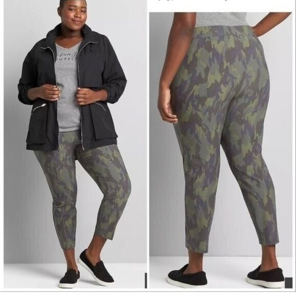 Lane Bryant On The Go Ankle mid rise camo pant 18 New with tags